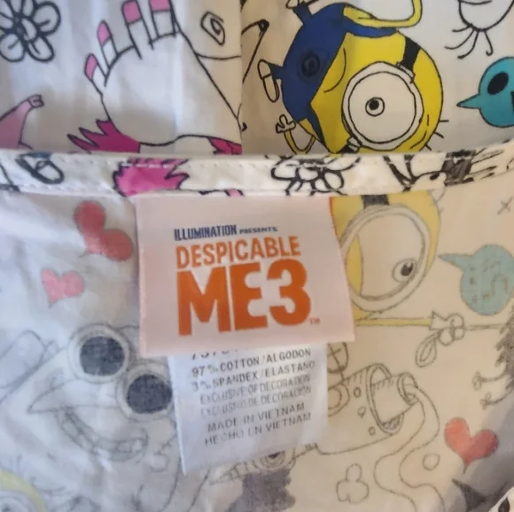 Despicable Me 3 Cartoon Minions Scrub Top Small (5303) - Picture 3 of 4
